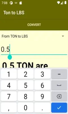 Ton to LBS converter android App screenshot 2