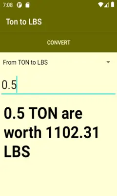 Ton to LBS converter android App screenshot 3